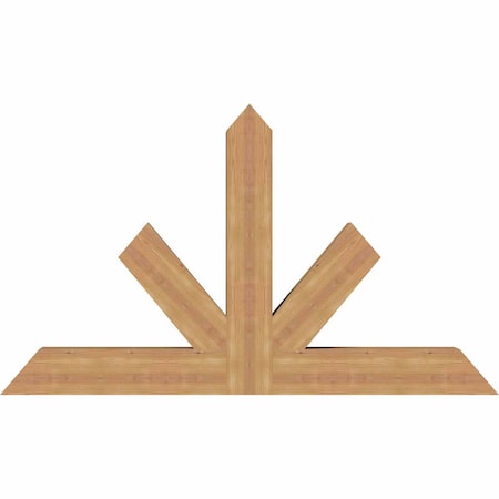 Ekena Millwork Saratoga Timber Gable Bracket, Western Red Cedar, 60"W x 35"H x 5 1/2"D x 5 1/2"F, 14/12 Pitch GBW060X35X0606SAR00SWR